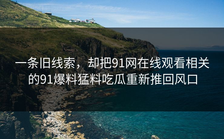 一条旧线索，却把91网在线观看相关的91爆料猛料吃瓜重新推回风口