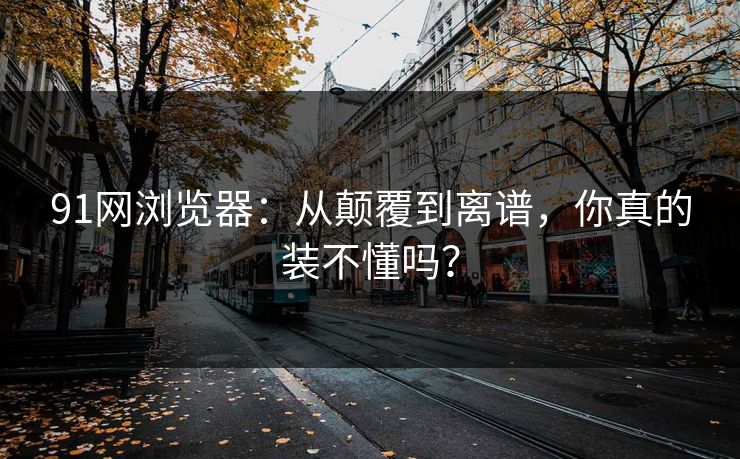 91网浏览器：从颠覆到离谱，你真的装不懂吗？